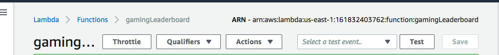 AWS Lambda Test Event Parameters